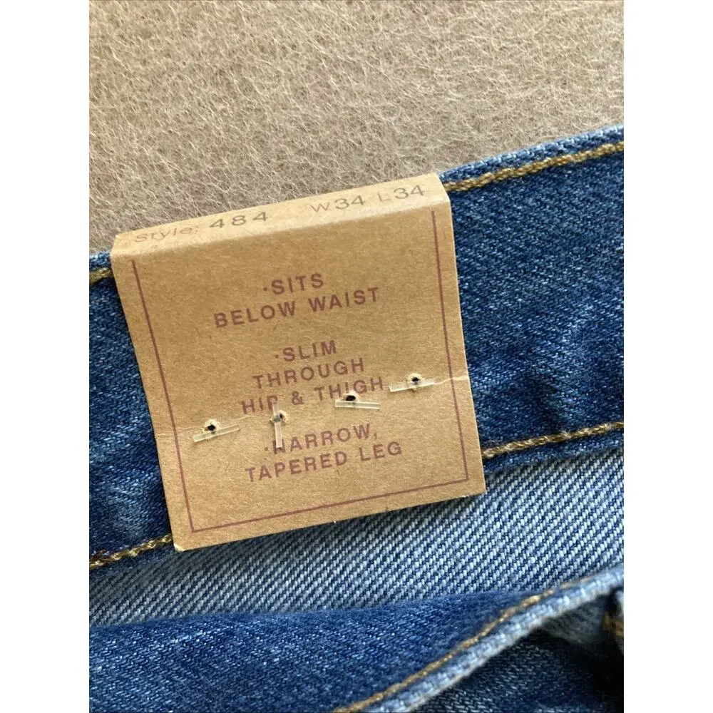 J. Crew 484 jean Mens Sz 34x34 Set Of 2 New Blue‎ 100% Cotton Lot $256 Valve